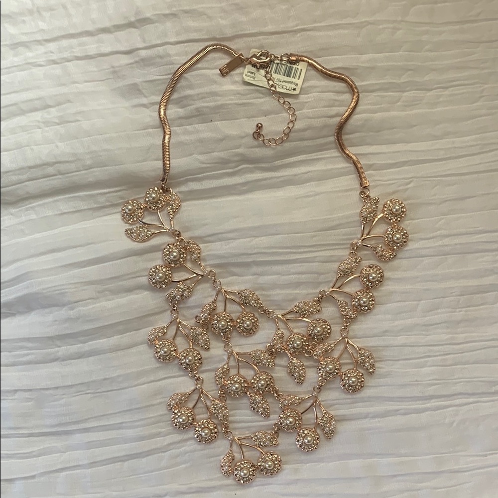 INC International Concepts Rose Gold Leaf Necklace